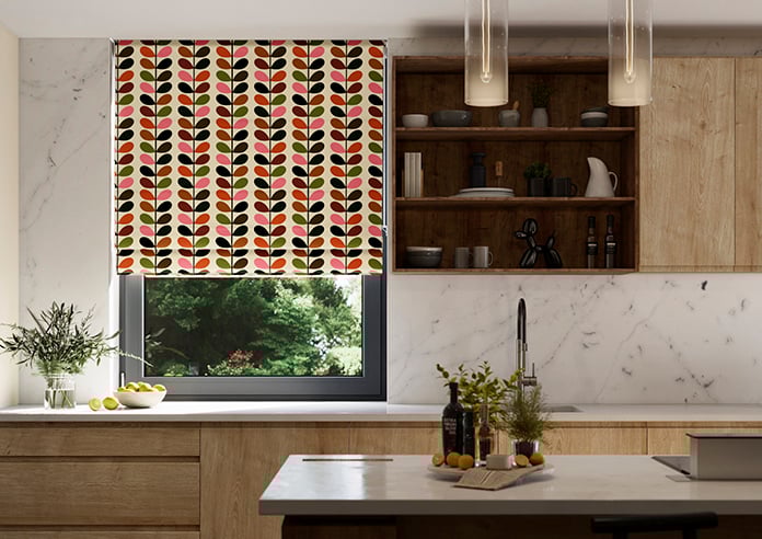 Orla Kiely Multi Stem, Pink & Red - Twist&Fit Roman Blind - Image 3